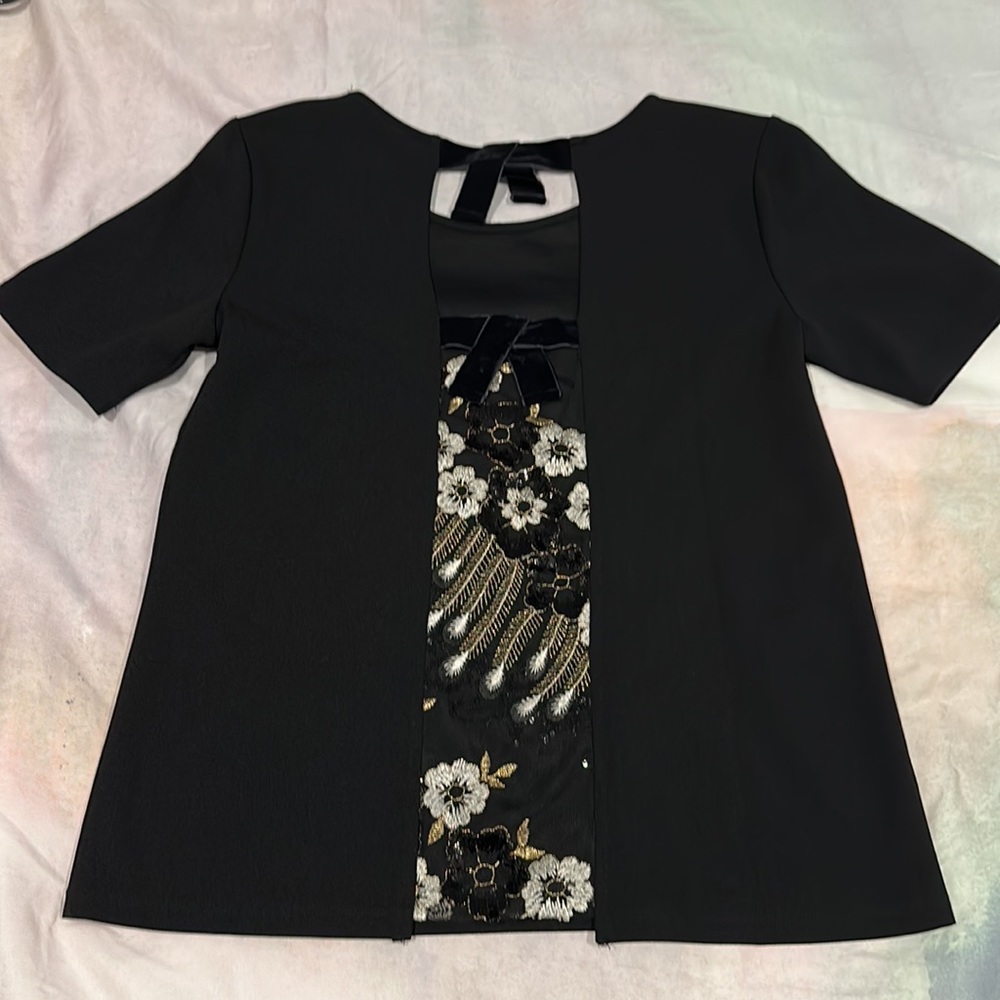 Black blouse (plain front, beautiful sequence and embroidery work on the back)